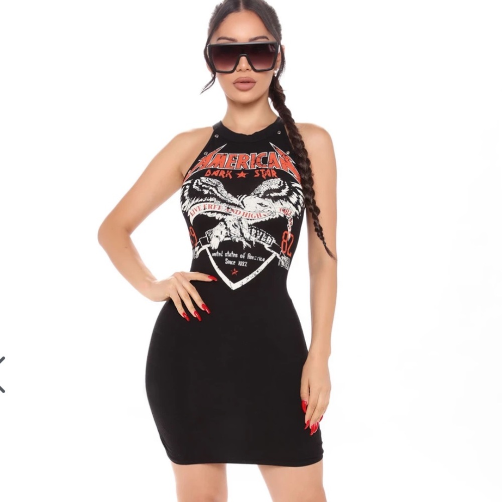 NWT Fashion Nova Merica graphic mini dress